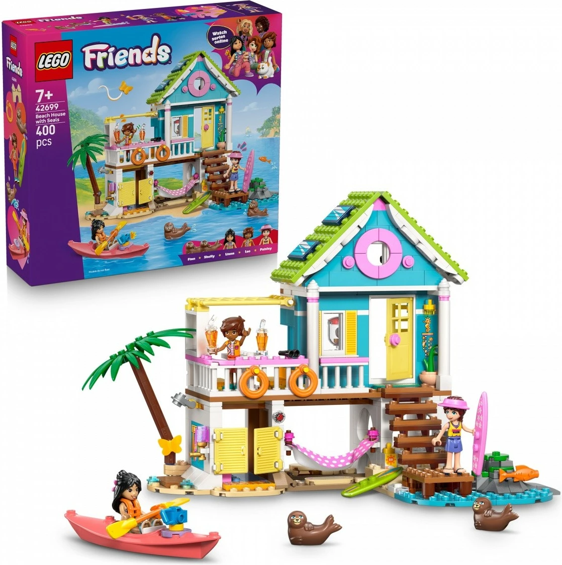Set ndërtime, LEGO Friends, 42699 Beach House with Seals, 400 pjesë, 7+