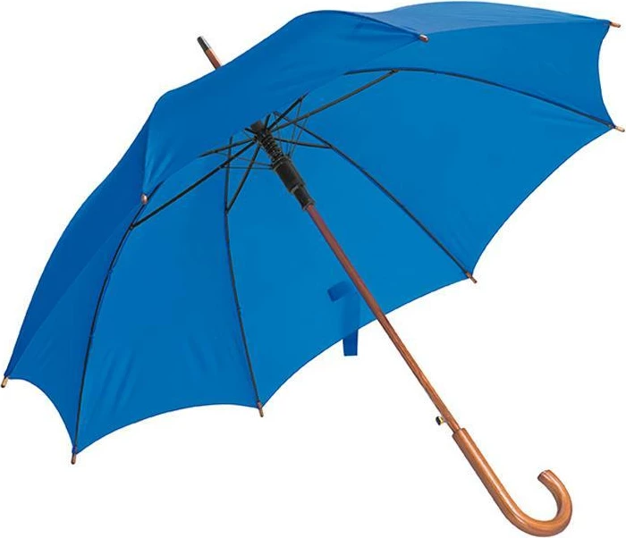 Çadër automatike MACMA Ø105cm, Dorezë druri, Blu