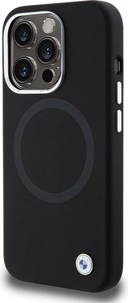 Mbështjellës BMW Signature Liquid Silicone MagSafe për iPhone 15 Pro Max, i zi
