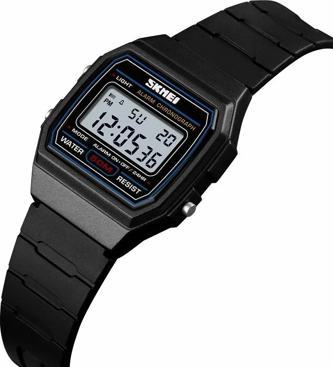 Orë dore digjitale për femra Skmei, e zezë