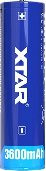 Bateri rikarikueshme XTAR 18650-3600, 3600 mAh, 3.6V, Li-Ion, Blu