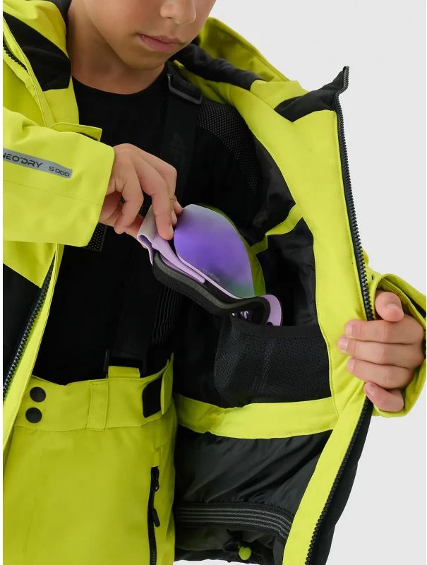 Jakne skijimi për fëmijë 4F, e zezë