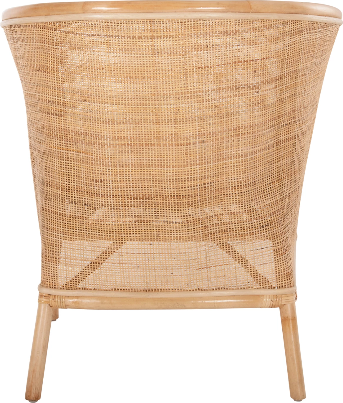 Karrige pa krahë APRON FH9818, ratan i shpuar, ngjyrë natyrale, jastëk i bardhë, 75x70x85H cm