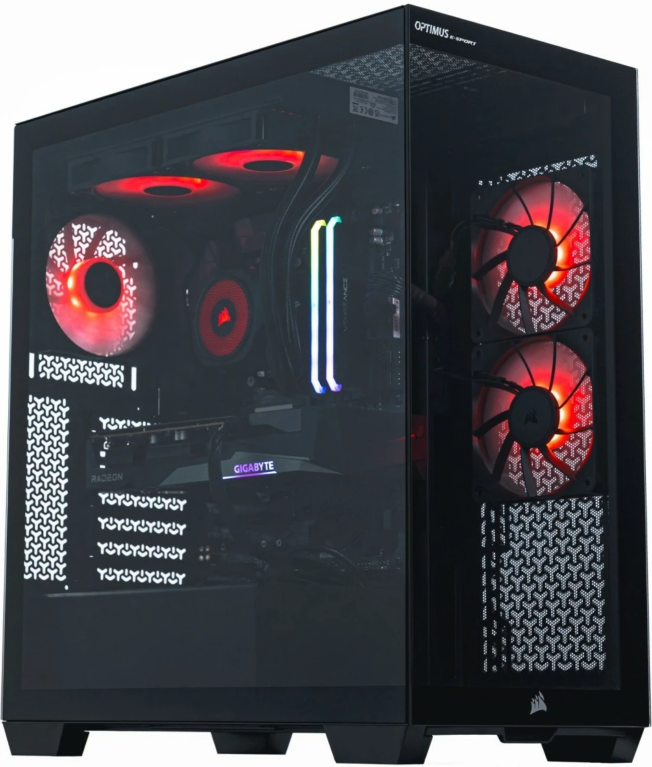 Kasë gaming OPTIMUS E-Sport GA520T-CR7, Ryzen 7 5800X, 16GB RAM, 1TB SSD, Radeon RX 7600, e zezë