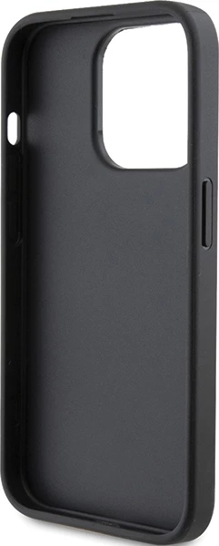 Mbështjellës Karl Lagerfeld Saffiano Cardslot Karl&Choupette Metal Pin për iPhone 15 Pro, i zi