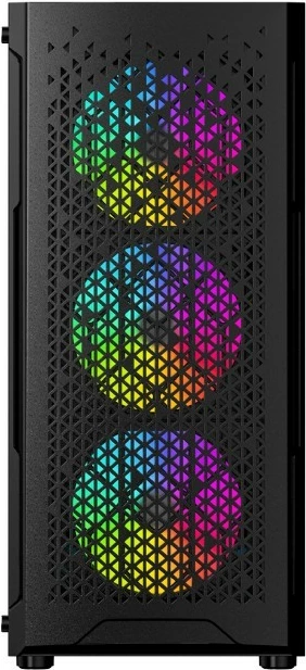 Kasë Gembird Fornax 400X, Midi Tower, ATX, xham i temperuar, e zezë