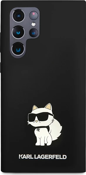 Mbështjellës Karl Lagerfeld Silicone Choupette për Samsung Galaxy S24 Ultra, i zi