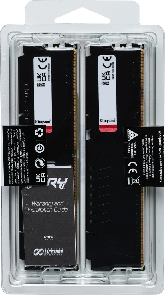 RAM Memorje Kingston FURY Beast 128GB 5600MT/s DDR5 CL40 DIMM (Kit prej 4) e zezë