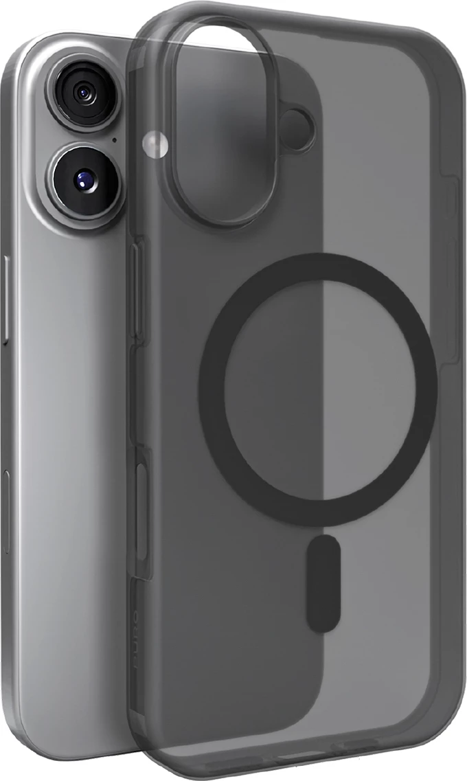 Mbështjellës Puro Daylight për iPhone 17, MagSafe, silikon, gjysmë-transparent, zi