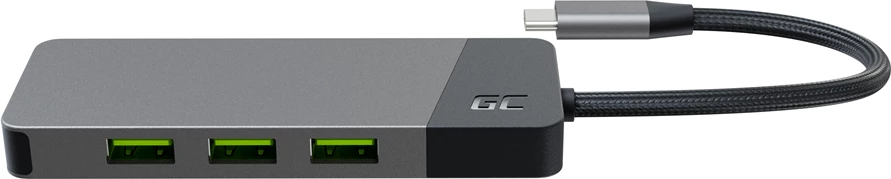 Shpërndarës USB Green Cell, HDMI 4K, USB-C, MICROSD