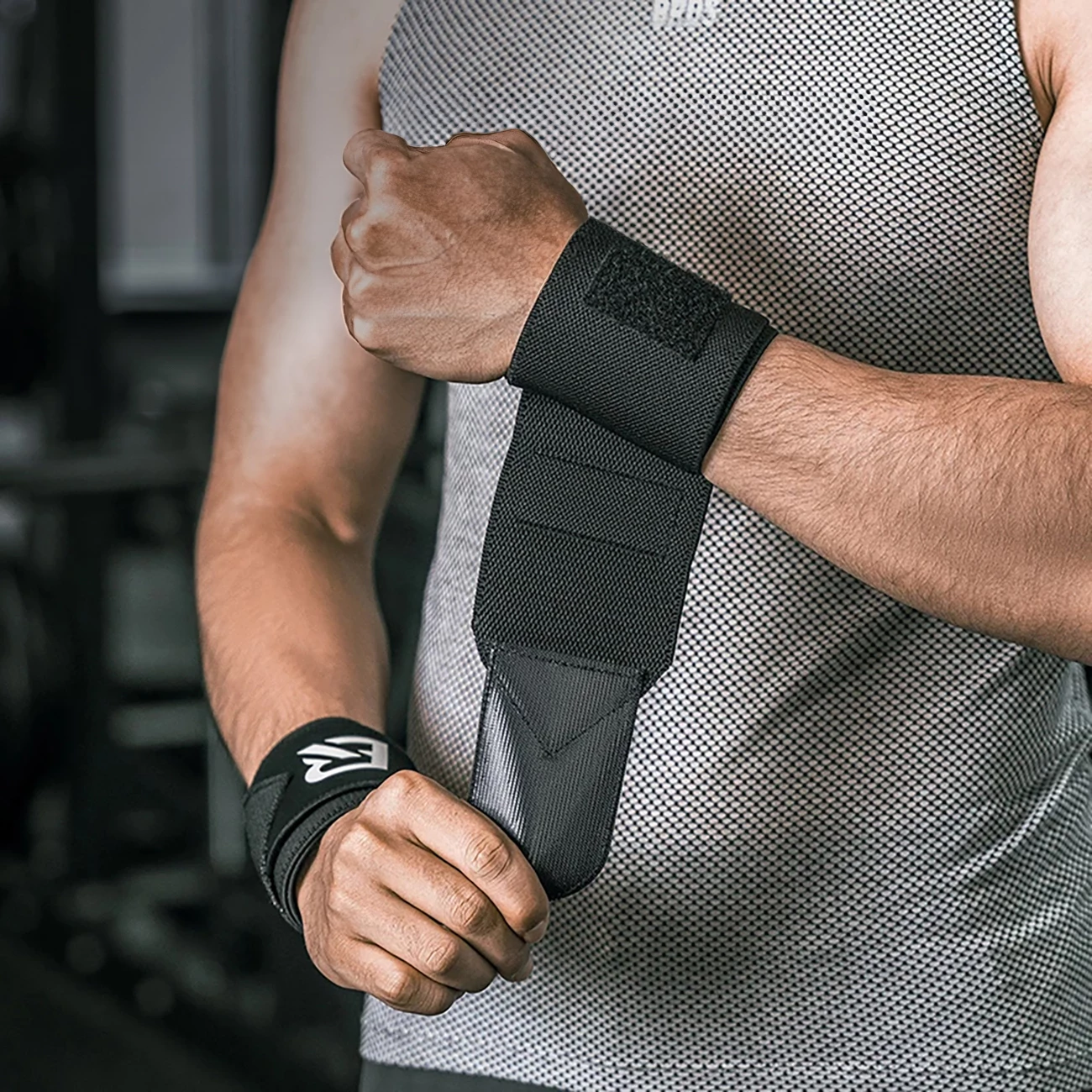 Bandazh kyçi sportiv, Rockbros, 0431001, gjerësi 8 cm, gjatësi 56 cm, set 2 copë, e zezë