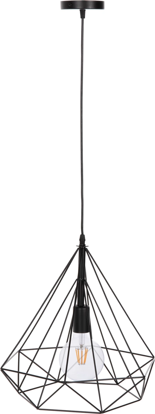 Llambë varëse tavani FH4064, kapak metali i zi, 32x37x128H cm