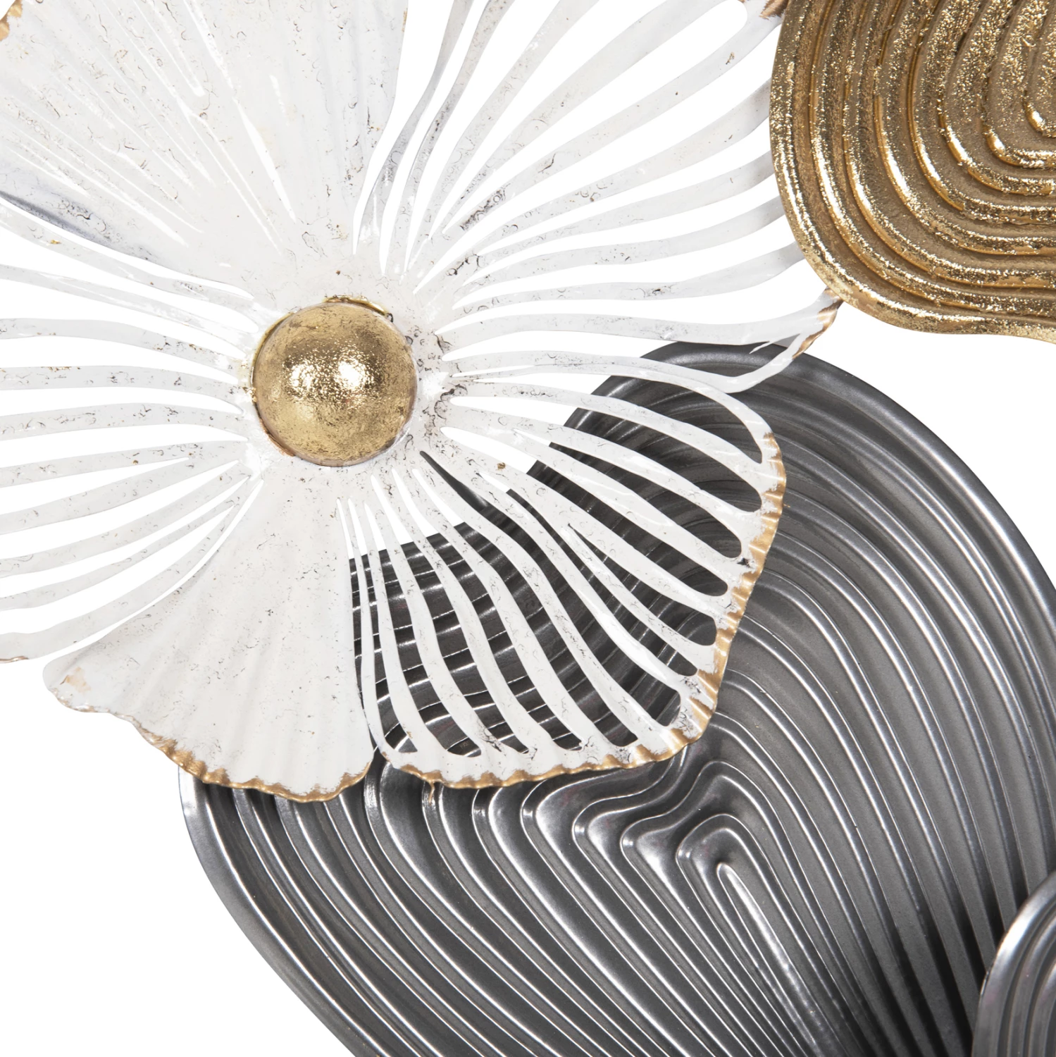 Dekor muri FH4214 metalik, ngjyrë bardhë-gri-ari, 51x7,5x120 cm