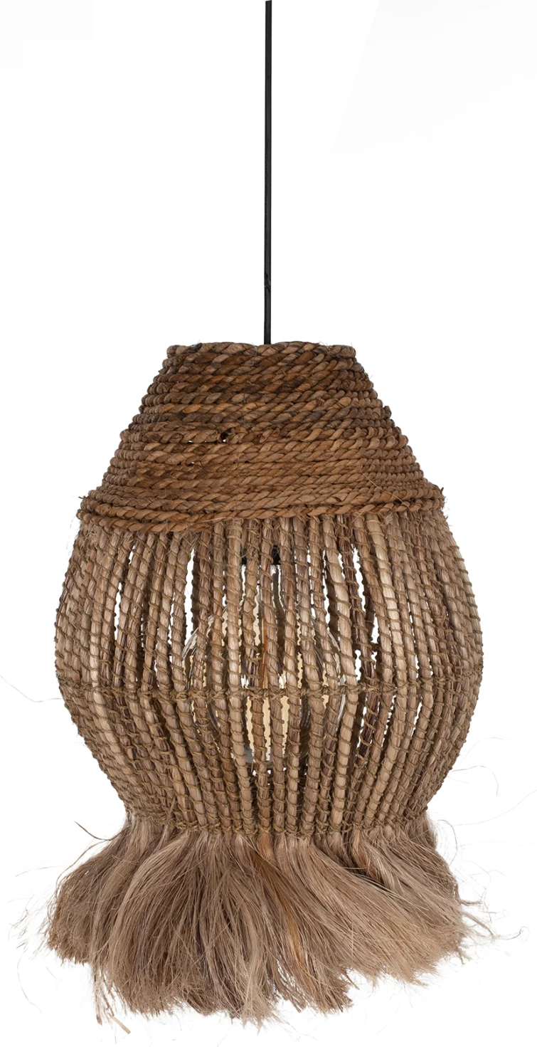 Llambë varëse tavani prej fibrash abaca natyrale 30x30x45-80Hcm.FH7772