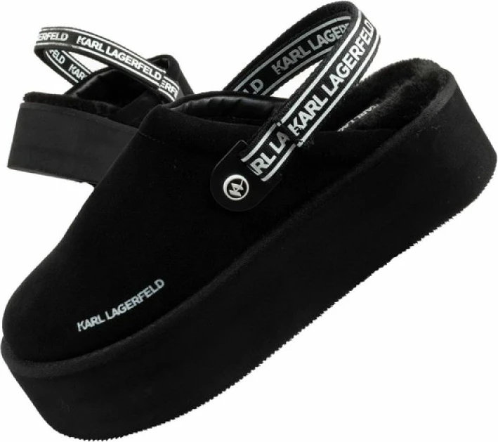 Çizme platforme për femra Karl Lagerfeld, të zeza