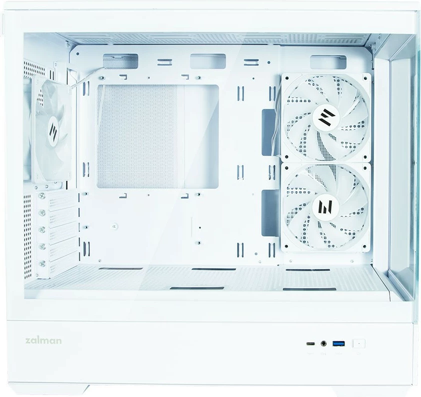 Kasë Zalman P30 White V2, Mini Tower, ARGB, Micro ATX, xham i temperuar, e bardhë