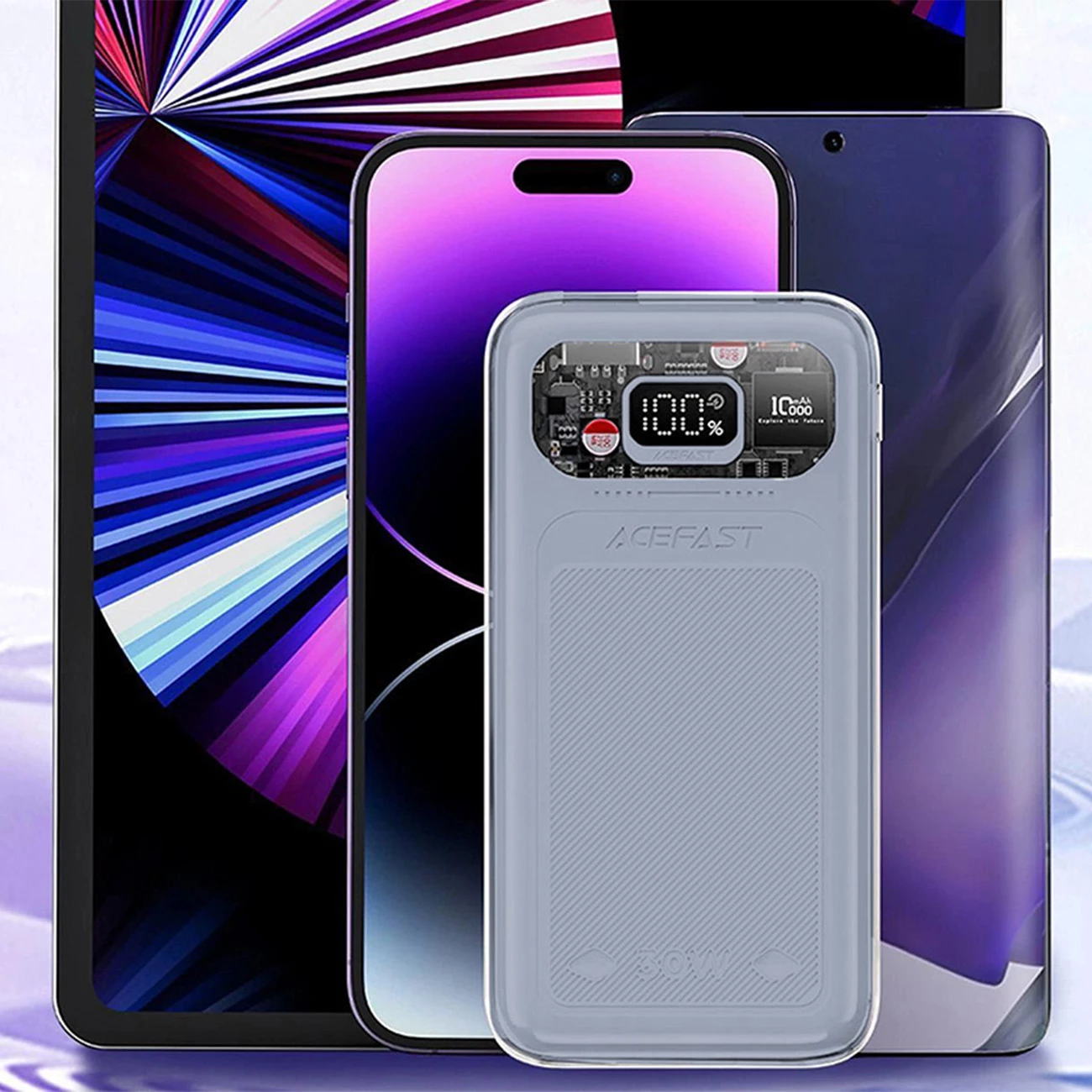 Powerbank Acefast M1 Sparkling Series 10000mAh, 30W, Gri