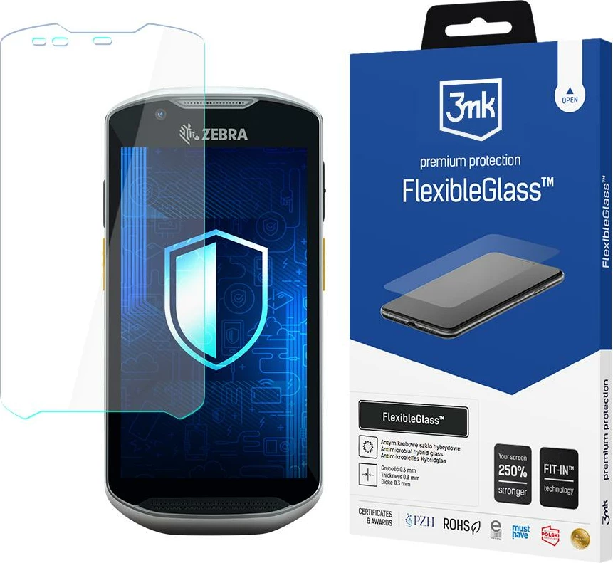 Mbështjellës xhami hibrid 3mk FlexibleGlass për Zebra TC57