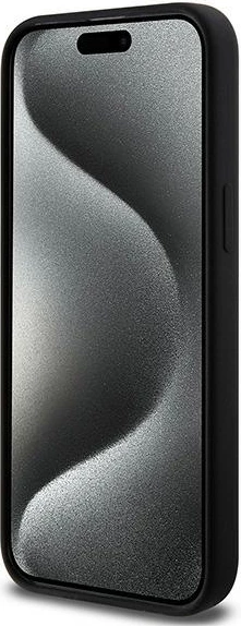 Mbështjellës Karl Lagerfeld Silicone Karl & Choupette Ring MagSafe për iPhone 15 Pro Max, i zi