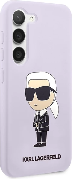 Mbështjellës Karl Lagerfeld KLHCS23MSNIKBCU për Samsung Galaxy S23+, silikon, vjollcë