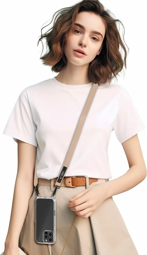 Litar për qafë dhe dorë për celular Tech-Protect C6S, 2në1, Bezhe, set