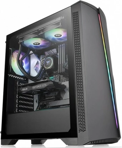 Kasë Thermaltake H350 RGB Tempered Glass, Midi Tower, e zezë