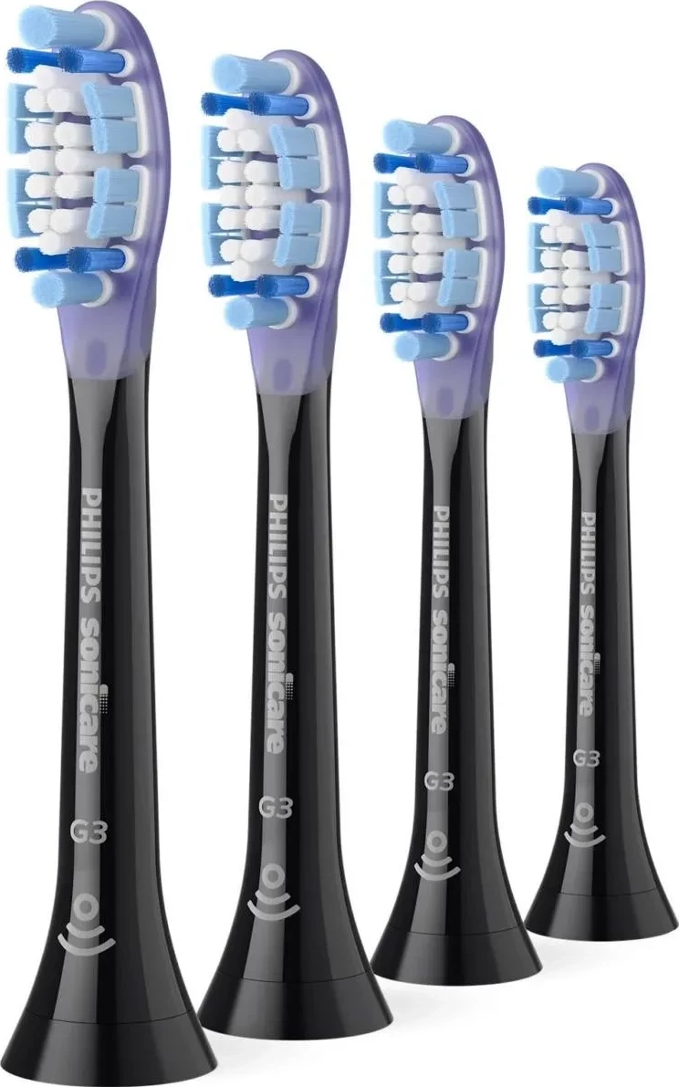 Koka rezervë për brushë dhëmbësh Philips Sonicare G3 Premium Gum Care HX9054/88, 4 copë, e zezë