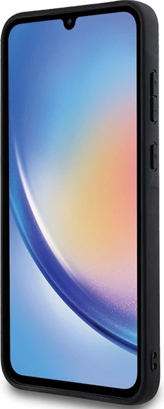 Mbështjellës Karl Lagerfeld Fixed Glitter Ikonik Logo Metal Pin për Samsung Galaxy A35, zi