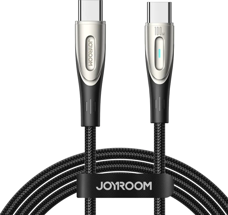 Kabllo USB-C në USB-C Joyroom Star-Light Series SA27-CC5, 1.2m, 100W, e zezë