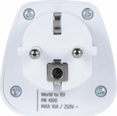 Adapter udhëtimi RIVACASE PS4100, World to EU, 2500 W, i bardhë