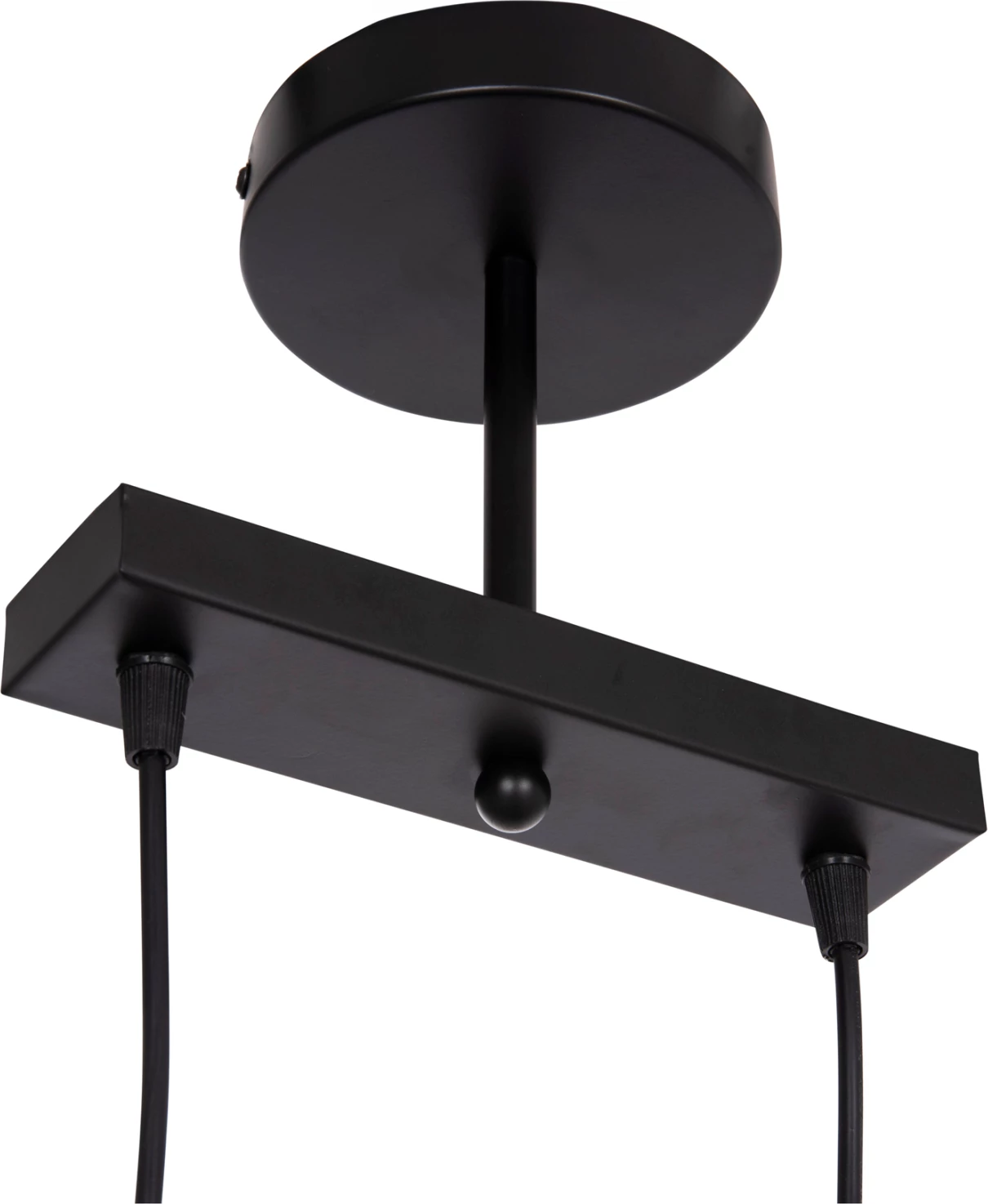 Llambë tavani me dy drita BELL, metal i zi, prizë bronzi, FH7531.11, 21.5x135cm