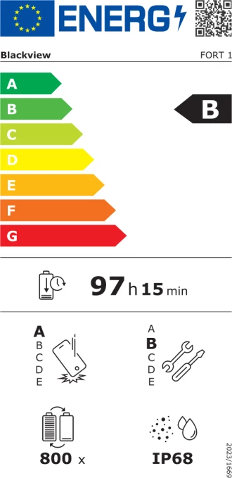 Celular rugged Blackview Fort 1 4GB RAM 128GB, ekran 6.56" 90Hz, bateri 10000mAh, jeshile