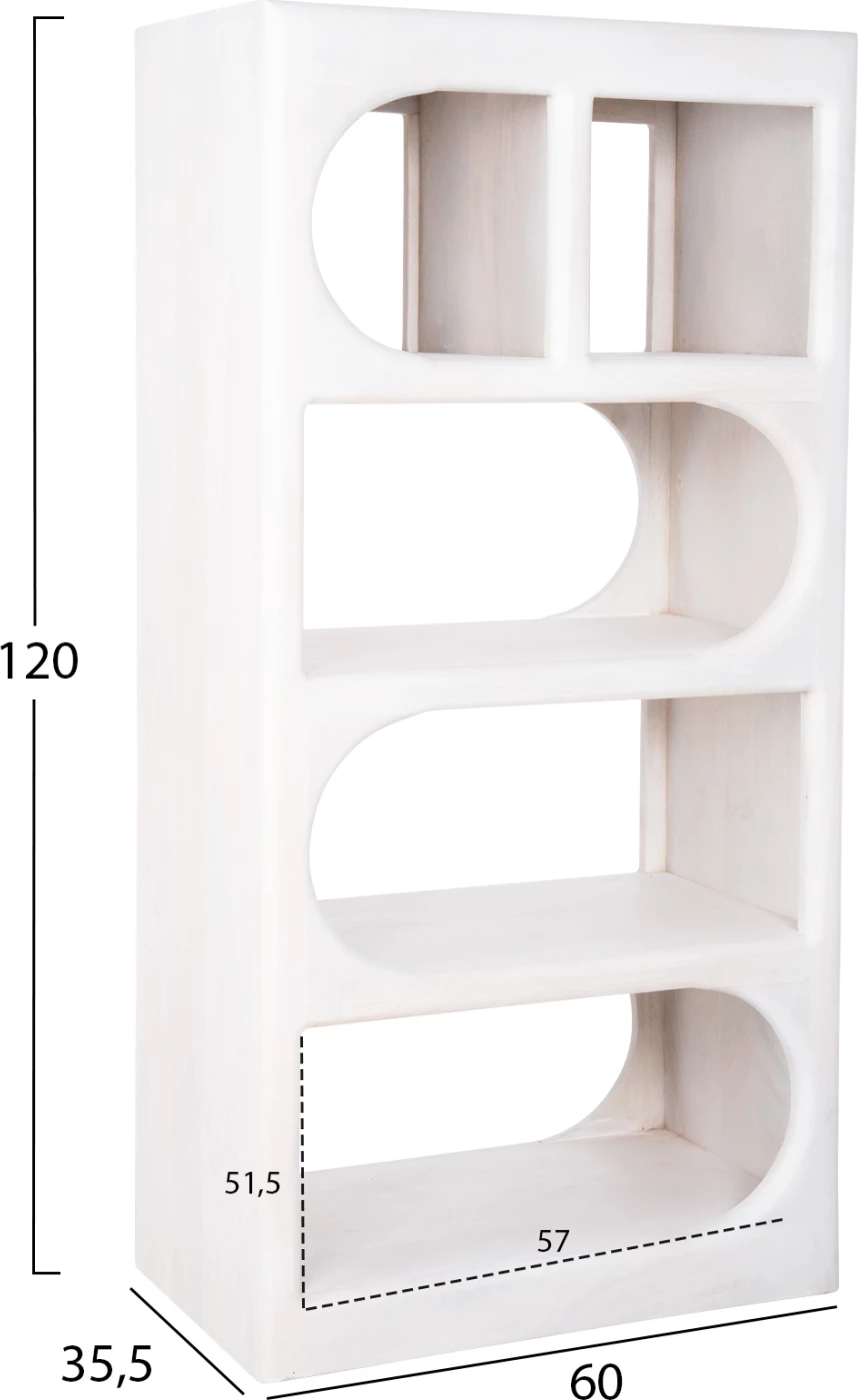 Set dhome ndeje 4 pjesë HANDYR FH11947 dru mango i bardhë