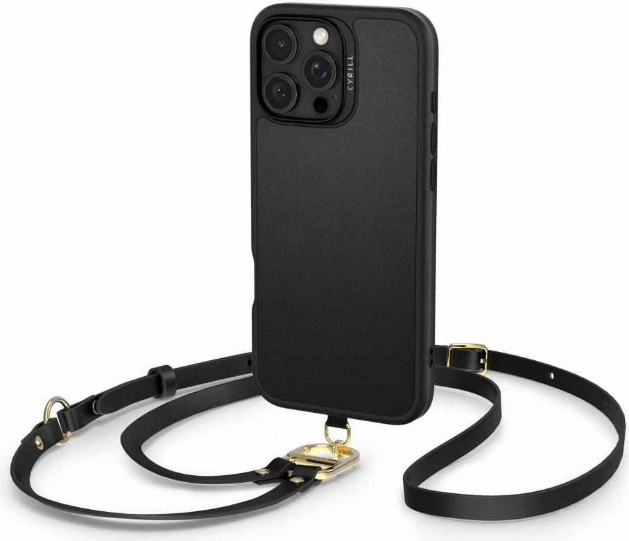 Mbështjellës Spigen Cyrill Classic Charm MagSafe për iPhone 16 Pro Max, i zi, me rrip