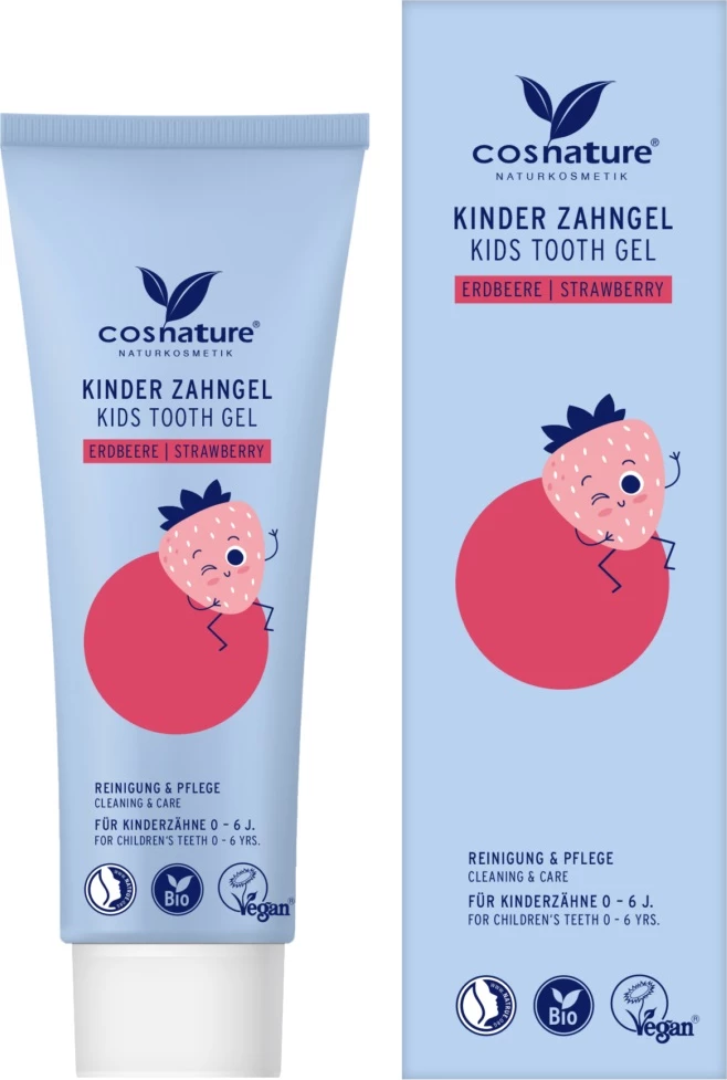 Xhel për dhëmbë për fëmijë Cosnature luleshtrydhe 75ml