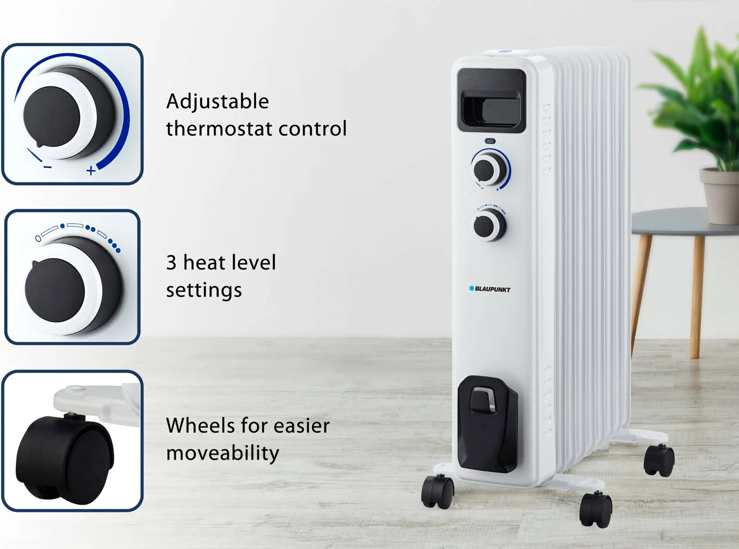 Ngrohëse Radiator Me Vaj BLAUPUNKT HOR401