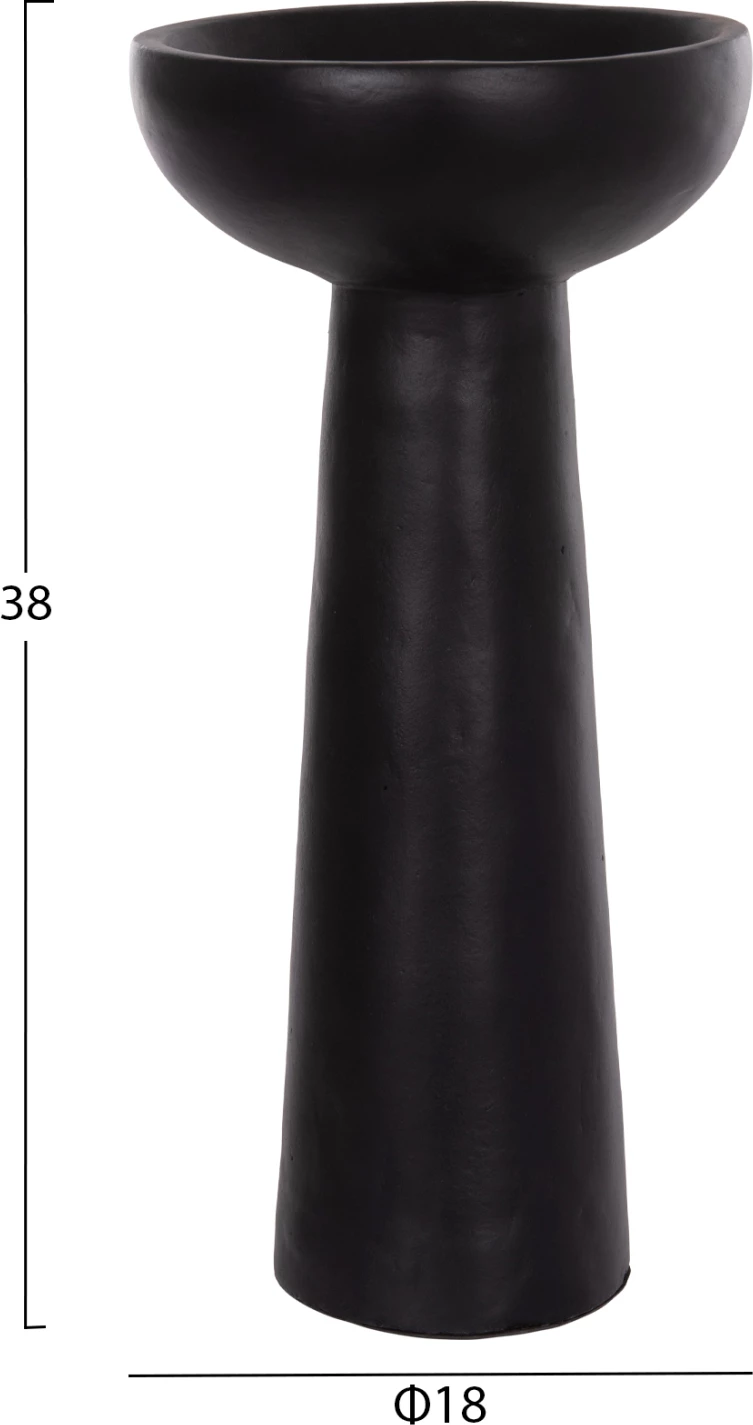 Vazo dekorative tavoline LEKKAN, terrakotë, e zezë, FH4664.01L, 18x38cm