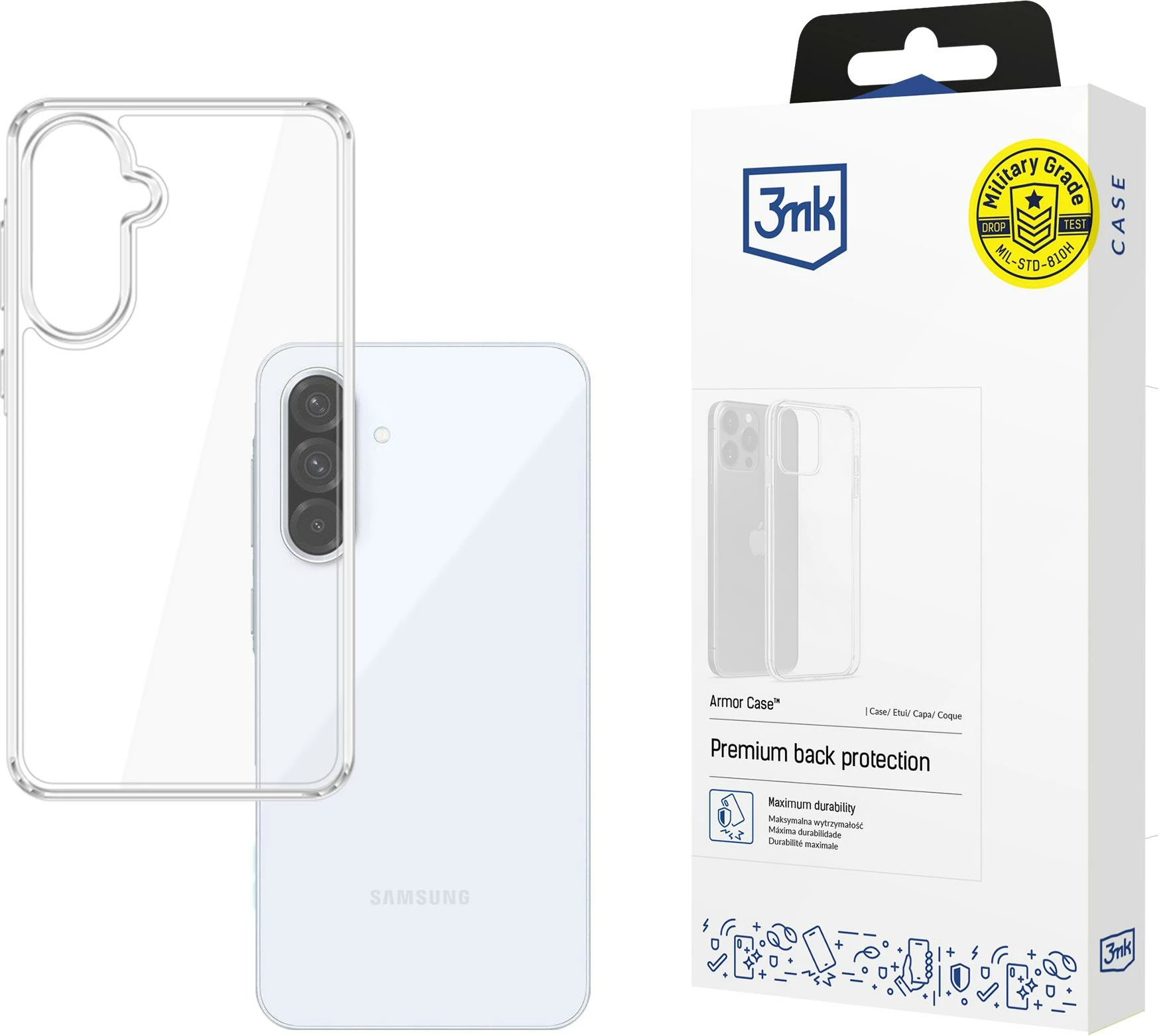 Mbështjellës 3mk Armor Case për Samsung Galaxy A36 5G, Transparent