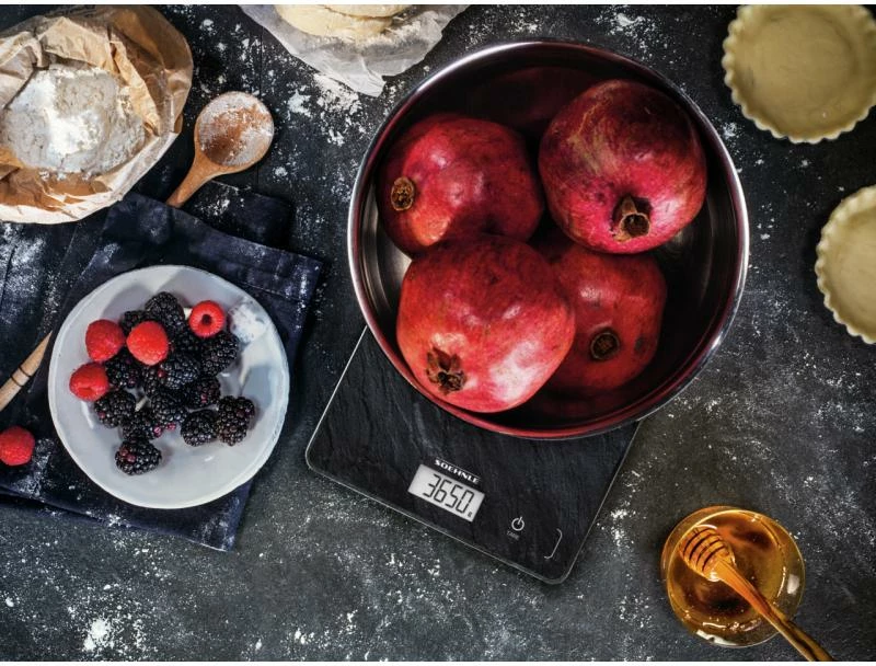 Peshore kuzhine, Soehnle, Page Compact 300 Slate 61515, kapacitet 5 kg, ndarje 1 g, ekran LCD 12 mm, e zezë