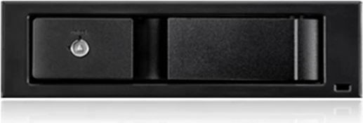 Mbajtës hot-swap për HDD 3.5\" SATA ICYBOX IB-158SSK-B, 5.25\" bay, me kyç, e zezë