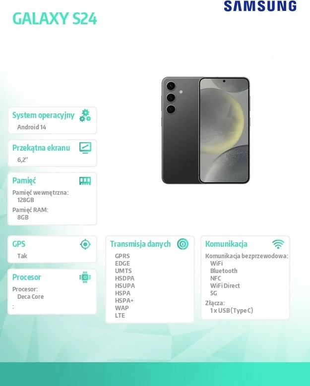 Celular Samsung Galaxy S24 5G Enterprise Edition, 8/128GB, i zi