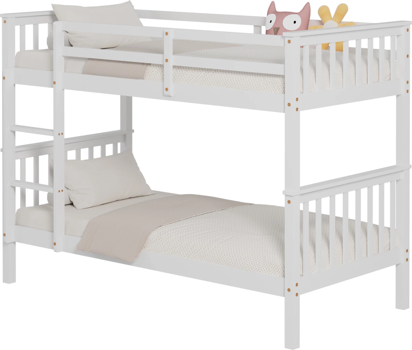 Krevati marin për fëmijë LANTAI FH682.03 dru pishe, ngjyrë e bardhë, dyshekë 190x90cm