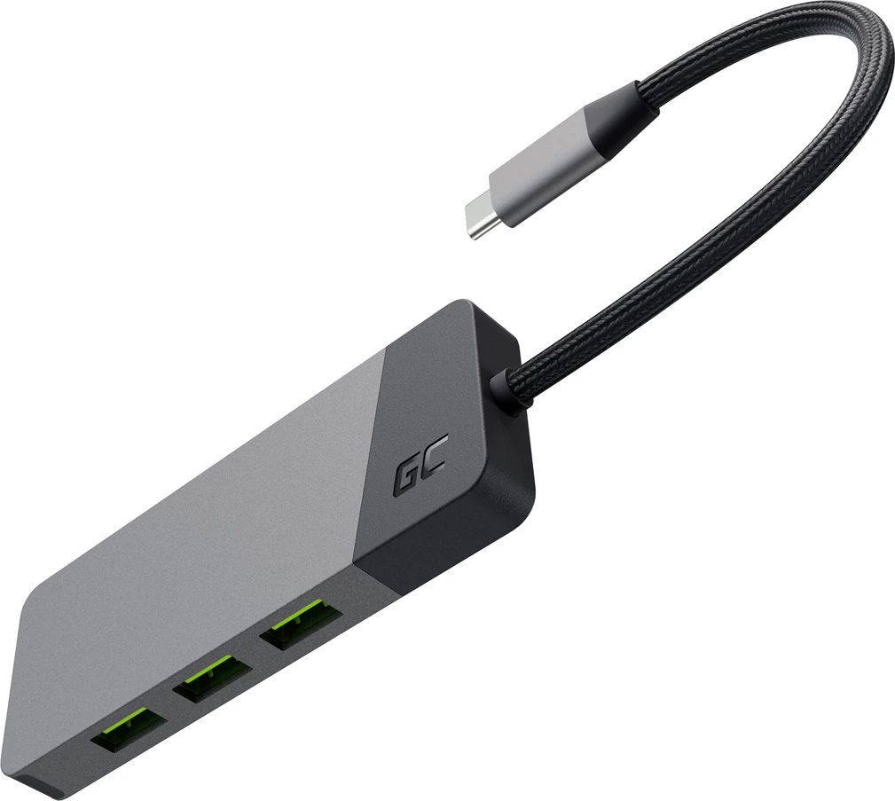 Shpërndarës USB Green Cell, HDMI 4K, USB-C, MICROSD
