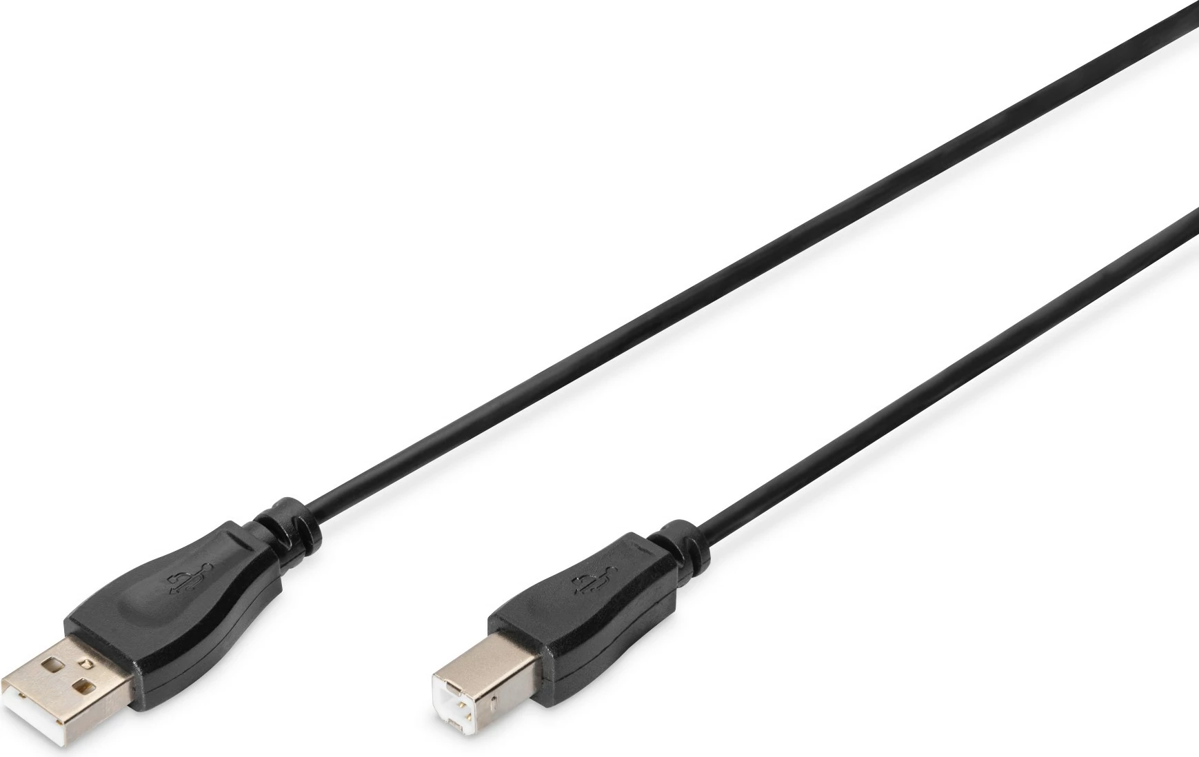 Kabllo USB 2.0 Digitus 1m, USB A në USB B, e zezë
