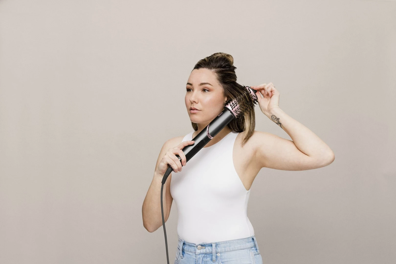 Stiluese për floke Multistyler Shark FlexStyle 5-in-1, 1400W, e zezë/ rozë