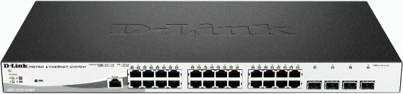 Switch D-Link DGS-1210-28MP/E, Managed, L2, Gigabit Ethernet, PoE, Rack 1U