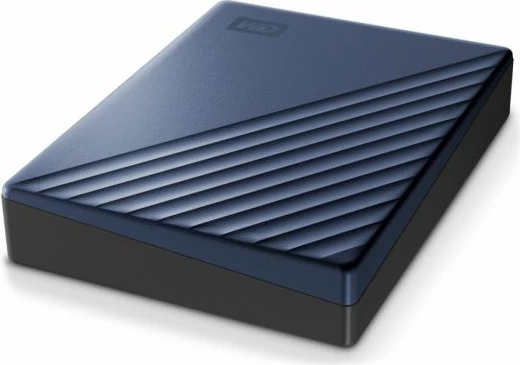 HDD i jashtëm WD My Passport Ultra WDBFTM0040BBL-WESN 4TB 2.5\" USB 3.2 Gen 1 USB-C, blu, me kabllo USB-C në micro-B + adapter USB-A