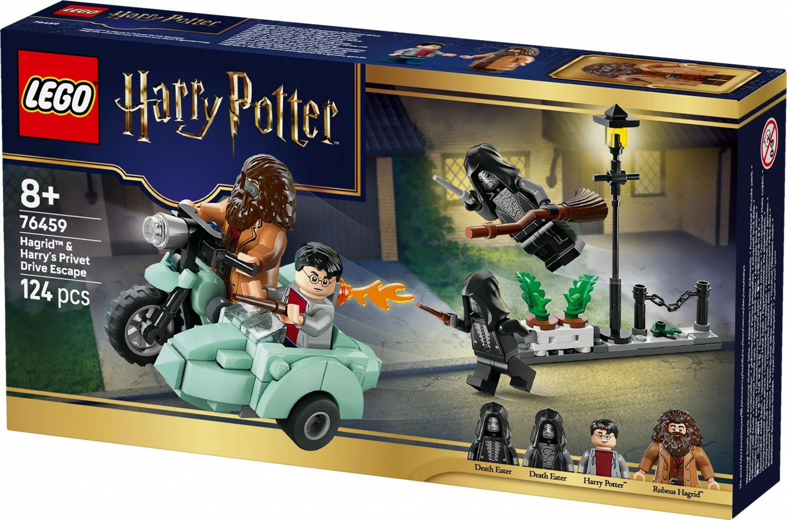 Set LEGO Harry Potter 76459, Hagrid & Harry arratisje nga Privet Drive, 124 pjesë, për moshat 8+