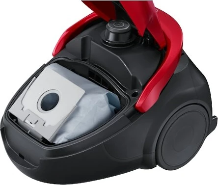 Fshesë elektrike cilindrike Samsung VC07M25E0WR/GE, 2.5L, pa qese, 750W, e kuqe/zezë