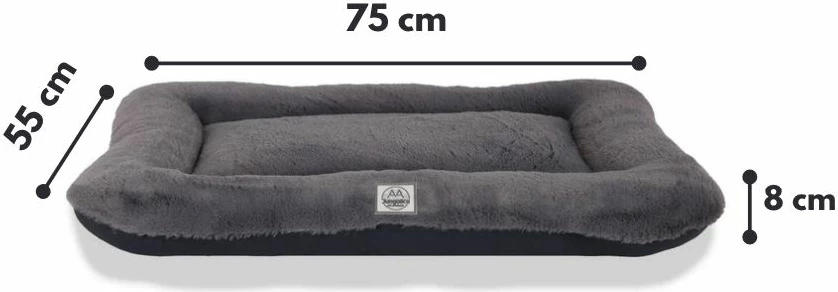 Shtrat për qen Sally, ngjyrë antracit, 55x75cm